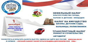 Срок уплаты налогов приближается
